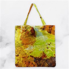 Lake Dallol In Danakil Depression Ethiopia Grocery Tote Bag by danenraven