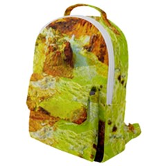 Lake Dallol In Danakil Depression Ethiopia Flap Pocket Backpack (small) by danenraven