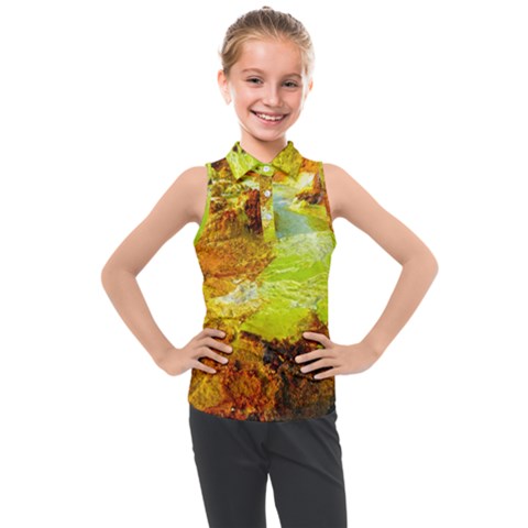 Lake Dallol In Danakil Depression Ethiopia Kids  Sleeveless Polo Tee by danenraven