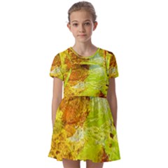 Lake Dallol In Danakil Depression Ethiopia Kids  Short Sleeve Pinafore Style Dress