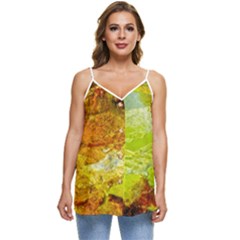 Lake Dallol In Danakil Depression Ethiopia Casual Spaghetti Strap Chiffon Top by danenraven