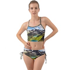 Aerial View Of Mountain And Body Of Water Mini Tank Bikini Set by danenraven