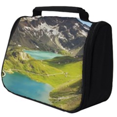 Aerial View Of Mountain And Body Of Water Full Print Travel Pouch (big) by danenraven