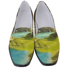 Aerial View Of Mountain And Body Of Water Women s Classic Loafer Heels by danenraven