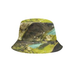 Aerial View Of Mountain And Body Of Water Bucket Hat (kids) by danenraven