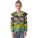 Aerial View Of Mountain And Body Of Water Kids  Peter Pan Collar Blouse View1