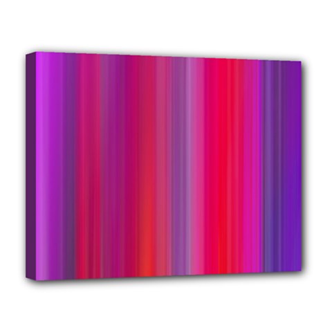 Multicolored Abstract Linear Print Canvas 14  X 11  (stretched)