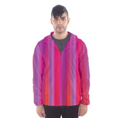 Multicolored Abstract Linear Print Men s Hooded Windbreaker by dflcprintsclothing