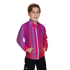 Multicolored Abstract Linear Print Kids  Windbreaker by dflcprintsclothing