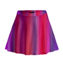 Multicolored Abstract Linear Print Mini Flare Skirt View1