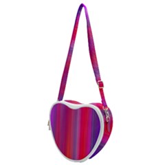 Multicolored Abstract Linear Print Heart Shoulder Bag by dflcprintsclothing