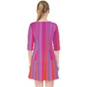 Multicolored Abstract Linear Print Quarter Sleeve Pocket Dress View2