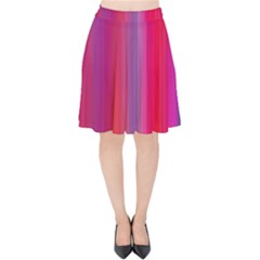 Multicolored Abstract Linear Print Velvet High Waist Skirt by dflcprintsclothing