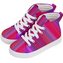 Multicolored Abstract Linear Print Kids  Hi-top Skate Sneakers by dflcprintsclothing