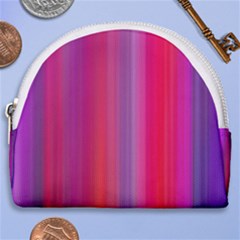 Multicolored Abstract Linear Print Horseshoe Style Canvas Pouch by dflcprintsclothing