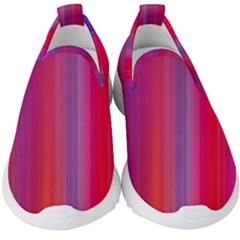 Multicolored Abstract Linear Print Kids  Slip On Sneakers by dflcprintsclothing