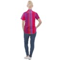 Multicolored Abstract Linear Print Women s Short Sleeve Pocket Shirt View2