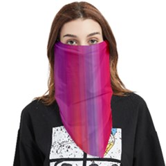 Multicolored Abstract Linear Print Face Covering Bandana (triangle) by dflcprintsclothing