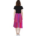 Multicolored Abstract Linear Print Frill Hi Low Chiffon Skirt View2