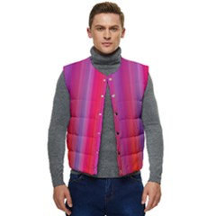 Multicolored Abstract Linear Print Men s Short Button Up Puffer Vest	 by dflcprintsclothing