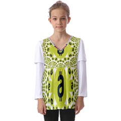 Im Fourth Dimension Amf Kids  V Neck Casual Top