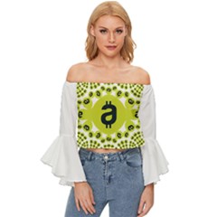 Im Fourth Dimension Amf Off Shoulder Flutter Bell Sleeve Top by imanmulyana