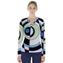 Abstraction 73 V-Neck Long Sleeve Top View1