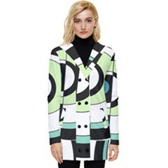 Abstraction 73 Button Up Hooded Coat  by Mazipoodles