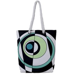 Abstraction 73 Full Print Rope Handle Tote (small) by Mazipoodles