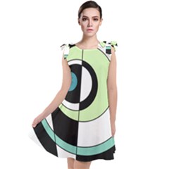 Abstraction 73 Tie Up Tunic Dress by Mazipoodles