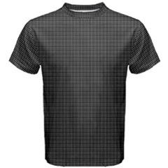 Small Grey Black Plaid Men s Cotton Tee by violetheavensky