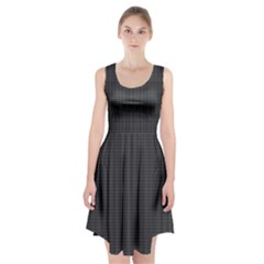 Small Grey Black Plaid Racerback Midi Dress by violetheavensky