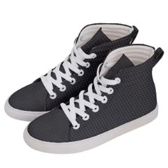 Small Grey Black Plaid Women s Hi-top Skate Sneakers by violetheavensky