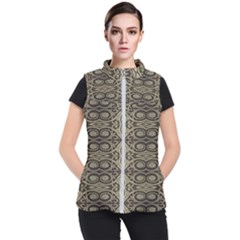 Vintage Ornament Pattern Women s Puffer Vest