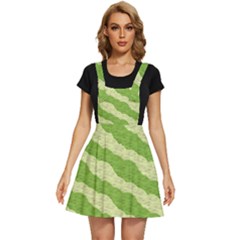 Textured Green Circles Pattern Apron Dress by FunDressesShop