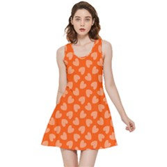 Textured Hearts Orange Inside Out Reversible Sleeveless Dress by FunDressesShop