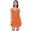 Textured Hearts Orange Short Frill Dress View1