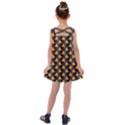 Colorful Triangles on black Kids  Cross Back Dress View2