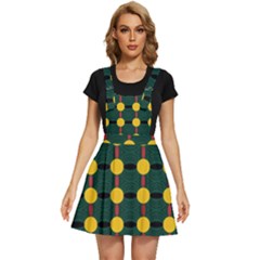 Circles And Ovals On Green Apron Dress by FunDressesShop