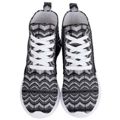 Abstract Geometric Collage Pattern Women s Lightweight High Top Sneakers