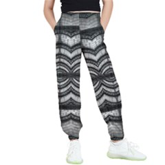 Abstract Geometric Collage Pattern Kids  Elastic Waist Pants by dflcprintsclothing