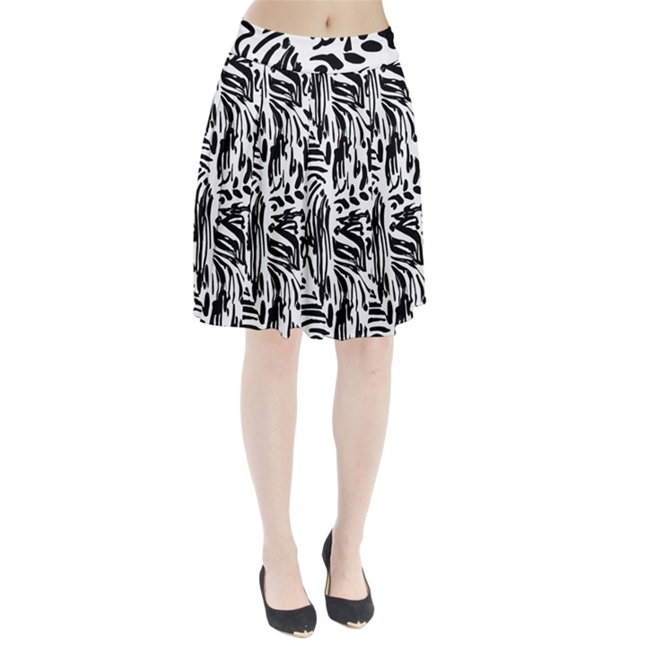 Abstract Painting Pleated Skirt