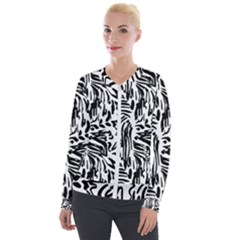 Abstract Painting Velvet Zip Up Jacket by Sobalvarro