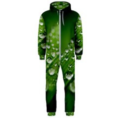 Green Water Leaf Hooded Jumpsuit (men) by artworkshop