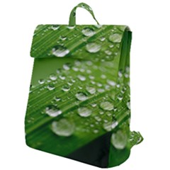 Green Water Leaf Flap Top Backpack by artworkshop