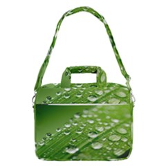 Green Water Leaf Macbook Pro 13  Shoulder Laptop Bag  by artworkshop