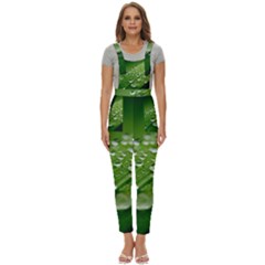 Green Water Leaf Women s Pinafore Overalls Jumpsuit by artworkshop