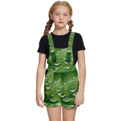 Green Water Leaf Kids  Short Overalls by artworkshop