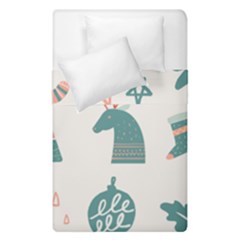 Reindeer Stars Socks Stick Candy Cane Duvet Cover Double Side (single Size) by artworkshop