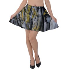 Rock Wall Crevices  Velvet Skater Skirt by artworkshop